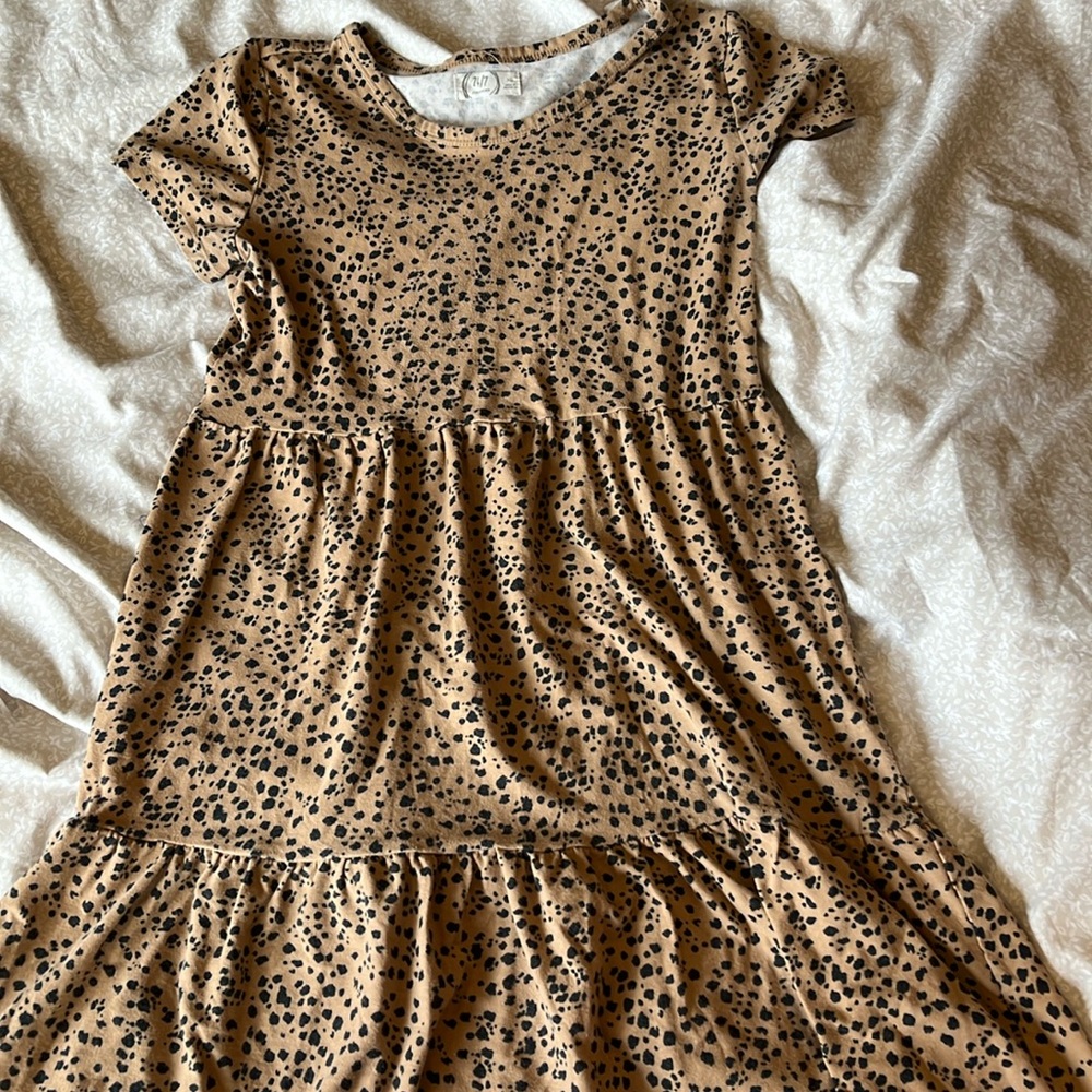 Brown leopard dress.